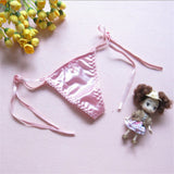 Semi Transparent Mesh Front High Waisted Thongs