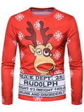 3D Reindeer Christmas Crew Neck Shirt - THEONE APPAREL