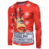 3D Reindeer Christmas Crew Neck Shirt - THEONE APPAREL