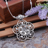 Floral Shaped SIlver Toned Necklace