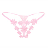 Delicate Floral Embroidery G String - Theone Apparel