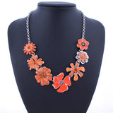 Colorful Gradient Floral Necklace