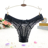 Sweetheart Lace Bowtie Thong Panty