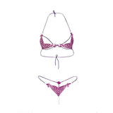 Pearly Cage Strap Bra and Panty Set