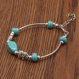 Cute Turquoise Elephant Charm Bracelet