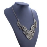 Metallic Paisley Clavicle Necklace
