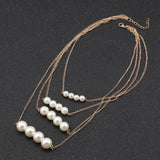 Four Tiered Pearl Necklace