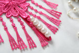 Embroidered Pearls and Tassels Thong - Theone Apparel