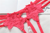 Embroidered Peekaboo Pearl G String - Theone Apparel