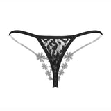 Flower Embroidery Micro Thong Panty