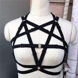 Exposed Strappy Cupless Cage Bra