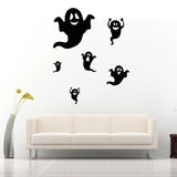 Stiker dinding hantu hitam Halloween yang seram