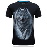 T-shirt graphique du pays des merveilles du loup blanc