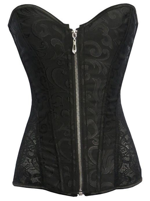 Zippered Lacy Lingerie Corset