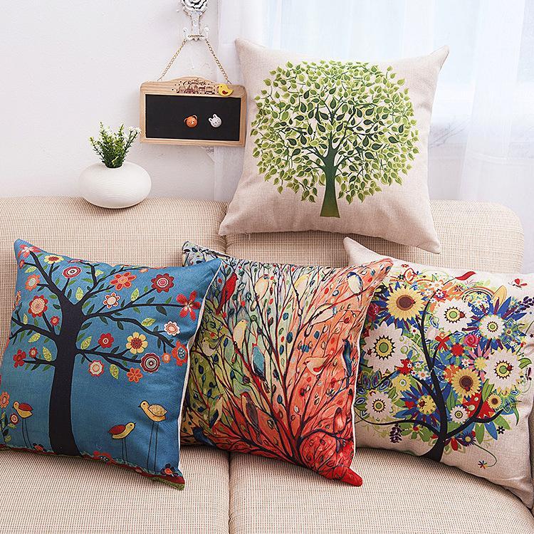 Colorful Tree of Life Pillow Covers - Theone Apparel