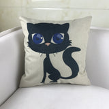 Curious Black Cat Pillow Covers - Theone Apparel