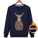 Deer With Hipster Glasses Sweater - Theone Apparel