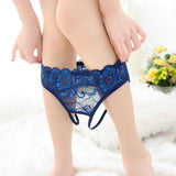 Floral Scallop Lace Crotchless Panty