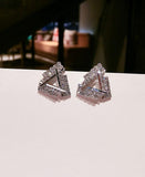 Dazzling Triangle Cutout Stud Earrings - Theone Apparel