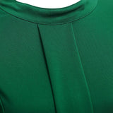Emerald Lace Hem High Neck Dress - Theone Apparel