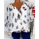 Fallen Feathers Flowing Layers Blouse - Theone Apparel