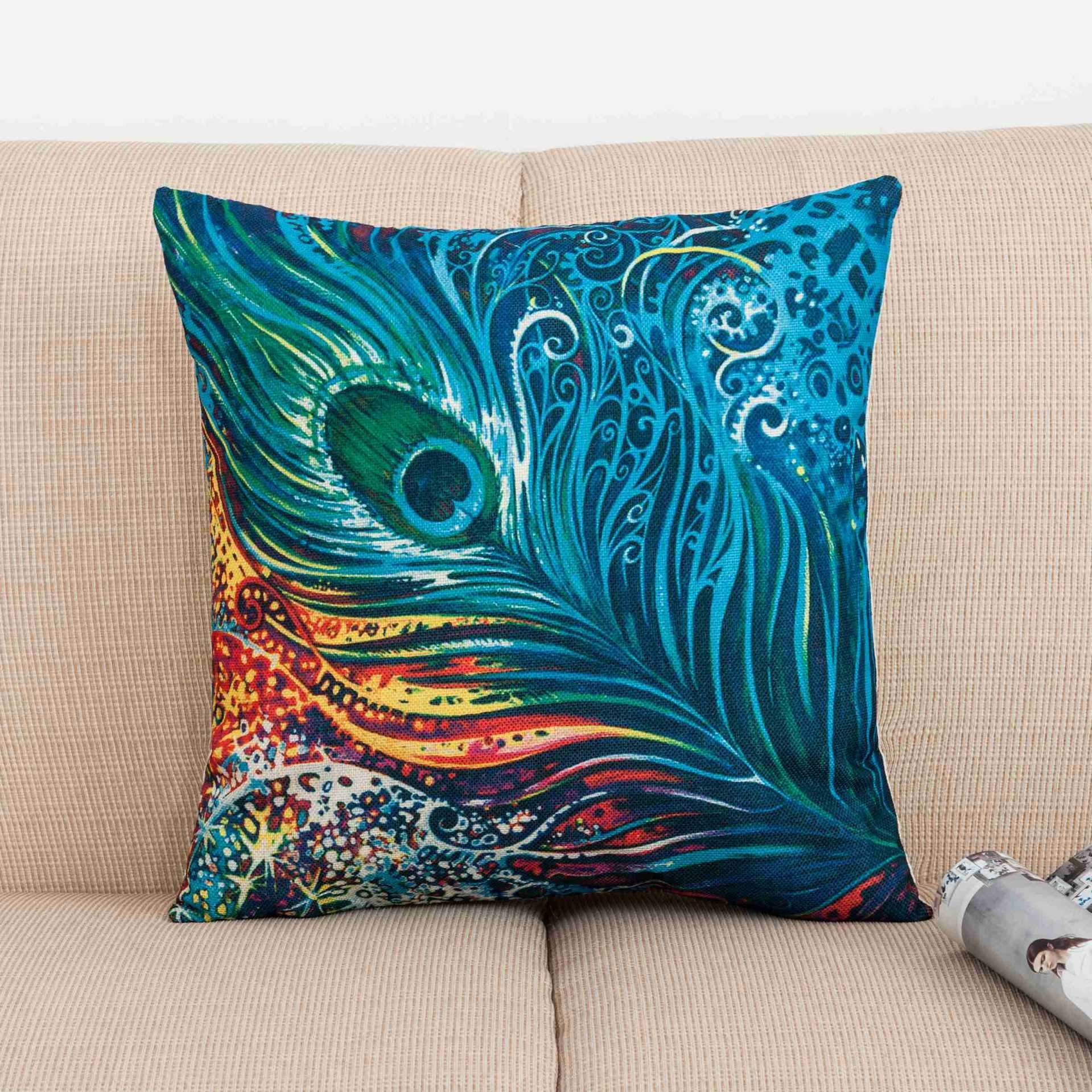 Feather Fascination Printed Pillow Covers-601-0005-S2-Theone Apparel