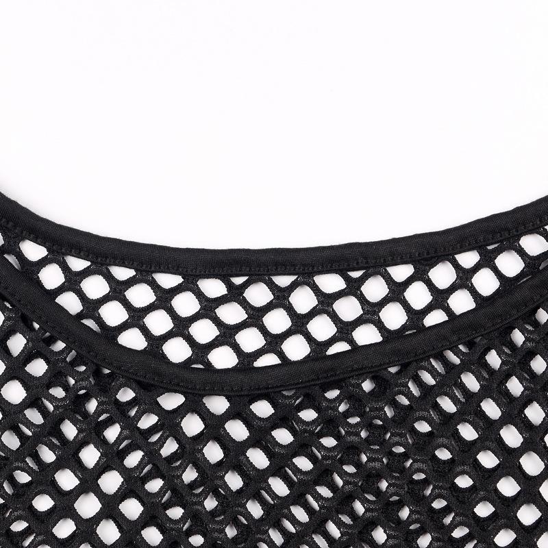 Fishnet Mesh Double Layer Shirt Top Fishnet Mesh Double Layer Shirt Top