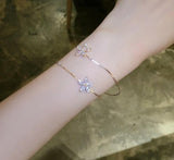 Floral Fix Double Chain Bracelet - Theone Apparel