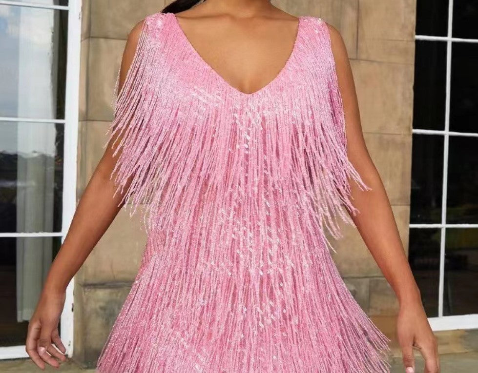 strapless open back dress Hot Pink Off the Shoulder Sequin Lace Long Mermaid Prom Dress VK23100403 –  Vickidress main image 1