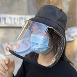 Máscara Full Máscara Anti-cuspção Proteção de vírus Capéu de pescador adulto boné