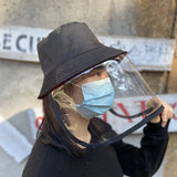 Máscara Full Máscara Anti-cuspção Proteção de vírus Capéu de pescador adulto boné