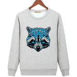 Geometric Tile Raccoon Graphic Sweater