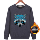 Geometric Tile Raccoon Graphic Sweater