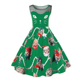 プラスサイズのクリスマス子猫ドレス