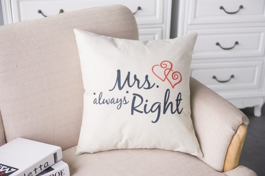 His and Her Couples Pillow Cover-Theone Apparel