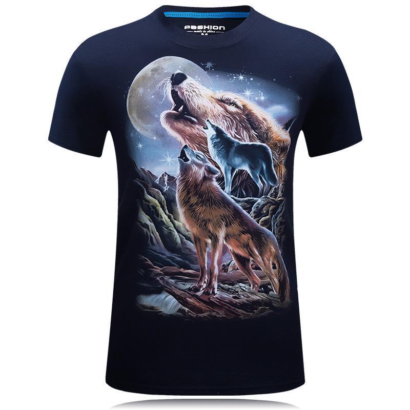 Howl At The Moon Wolf Shirt-Black-Theone Apparel