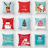 Ice Blue Christmas Themed Pillow Covers