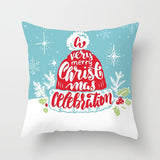 Ice Blue Christmas Themed Pillow Covers
