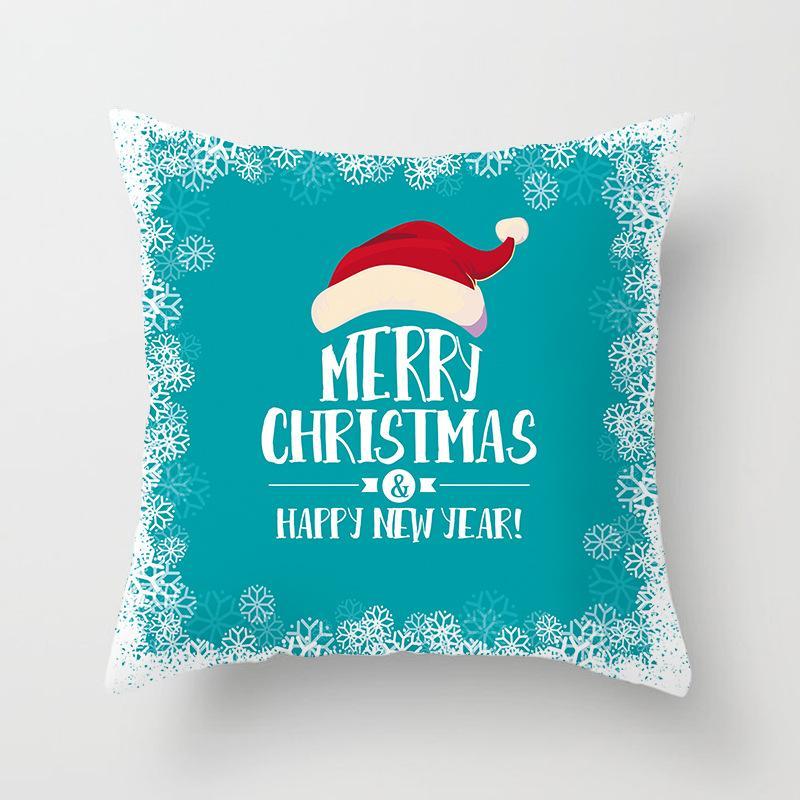 Ice Blue Christmas Themed Pillow Covers-Theone Apparel