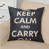 Keep Calm Carry On Pillow Cover
