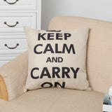 Keep Calm Carry On Pillow Cover