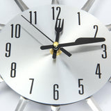 Knife Fork Spoon Stainless Steel Clock