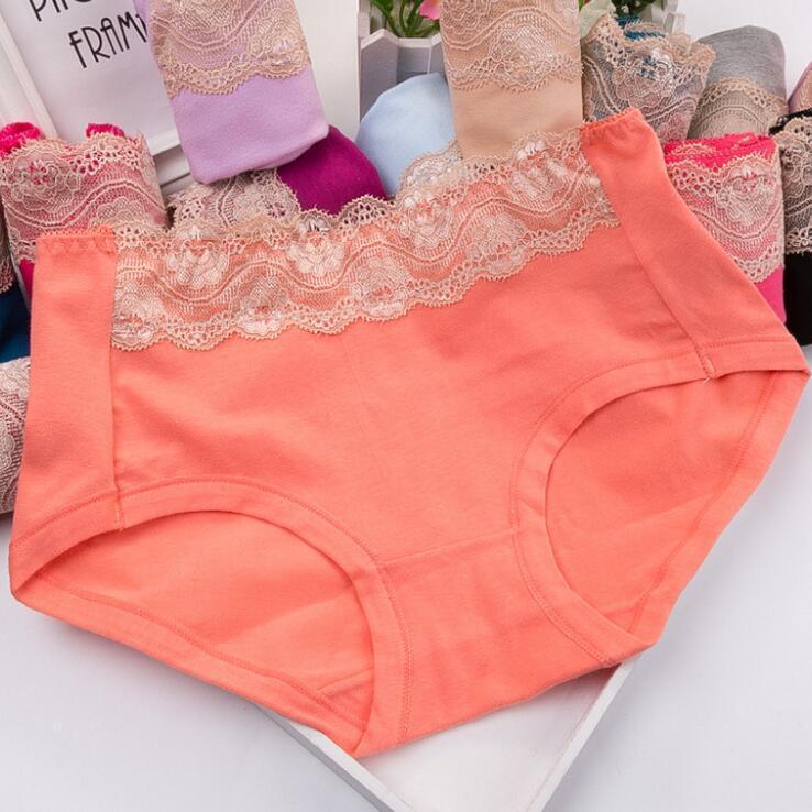 Lace Top High Rise Hipster Panty-Orange-Theone Apparel