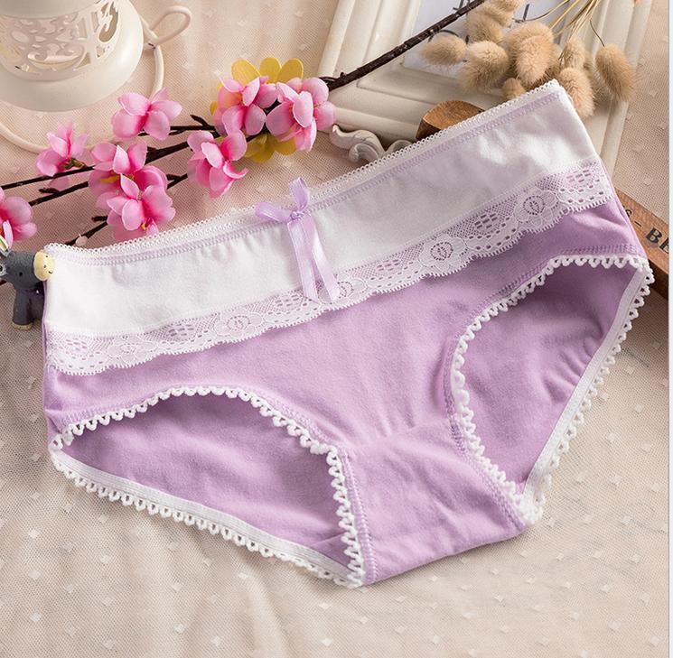 Laced Black and White Hipster Panty-Light Purple-Theone Apparel