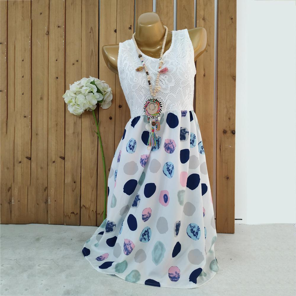 Lacy Dots Strapless Summer Dress-Theone Apparel