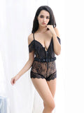 Lacy Off-the-Shoulder Lingerie Romper - Theone Apparel