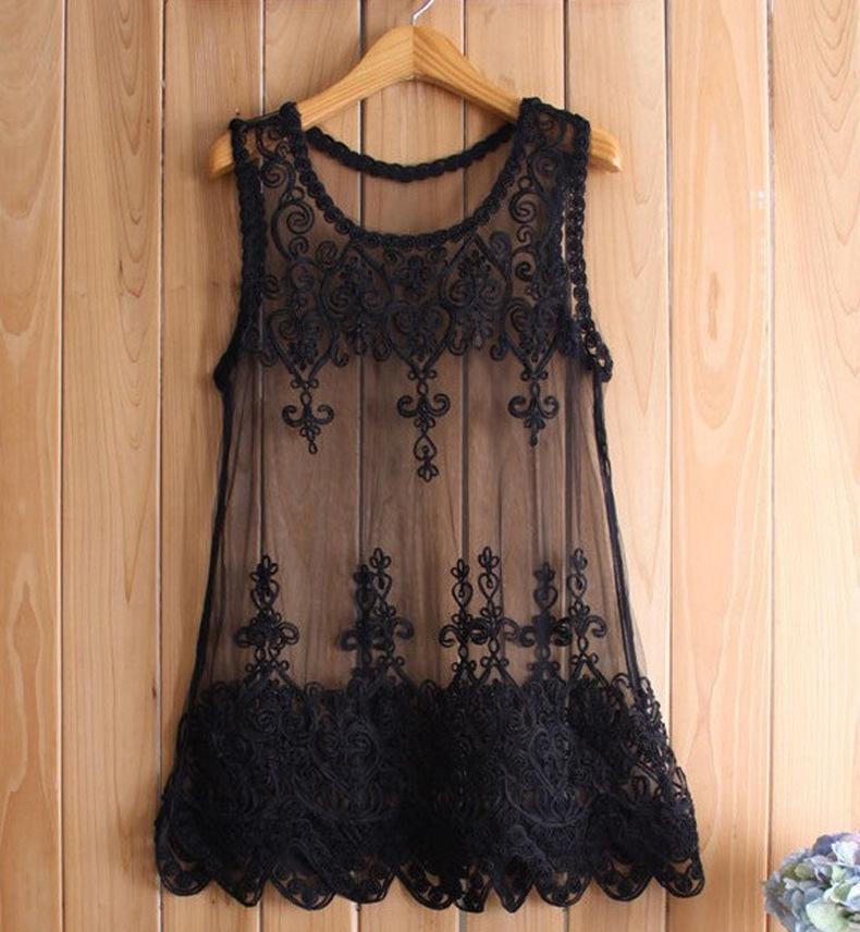 Lacy See Through Mesh Layering Tank Lacy See Through Mesh Layering Tank