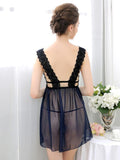 Lacy Sheer Camisole Dress with G-String - Theone Apparel