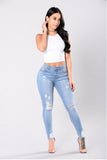Distressed Rip Style Skinny Jeans - Theone Apparel
