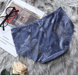 Lace Panties with See Through Mesh